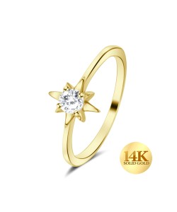 14K Gold Ring 14KY-NSR-2769 (MOQ 10 pcs)